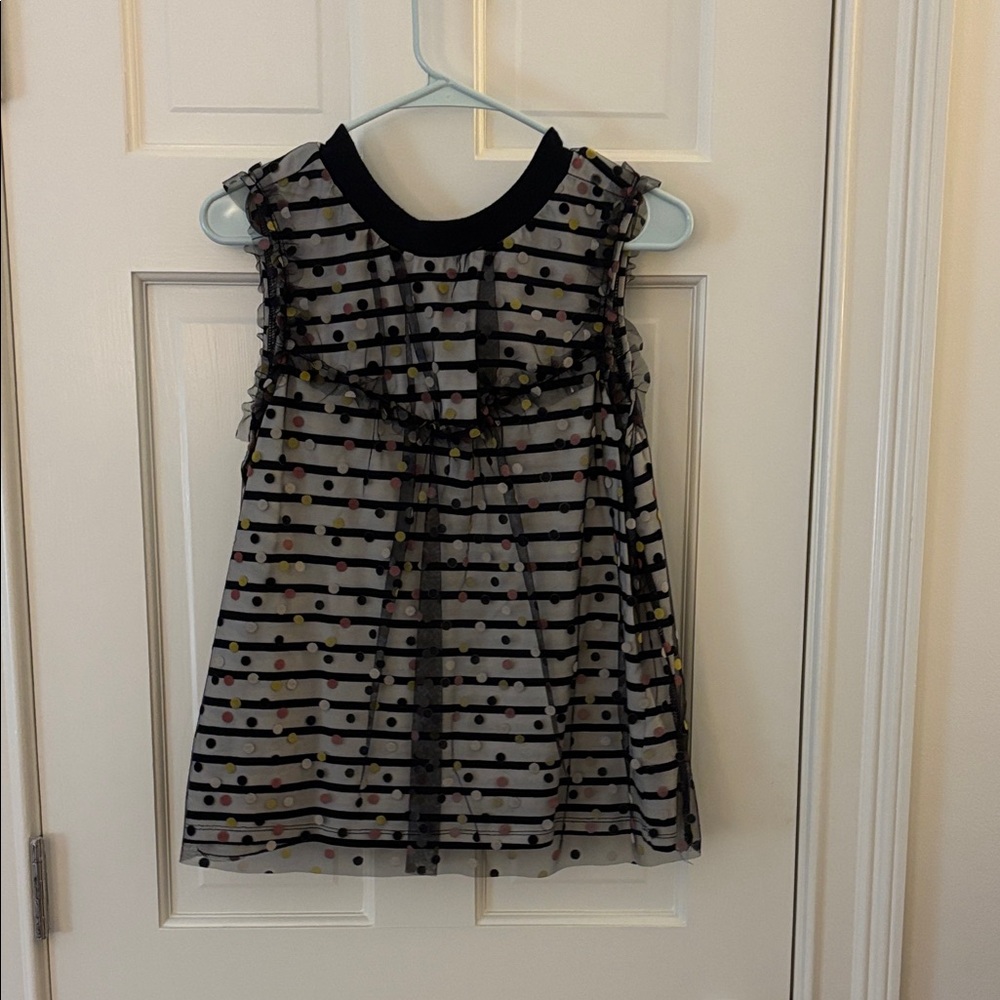 Maeve Striped top with Polka Dots